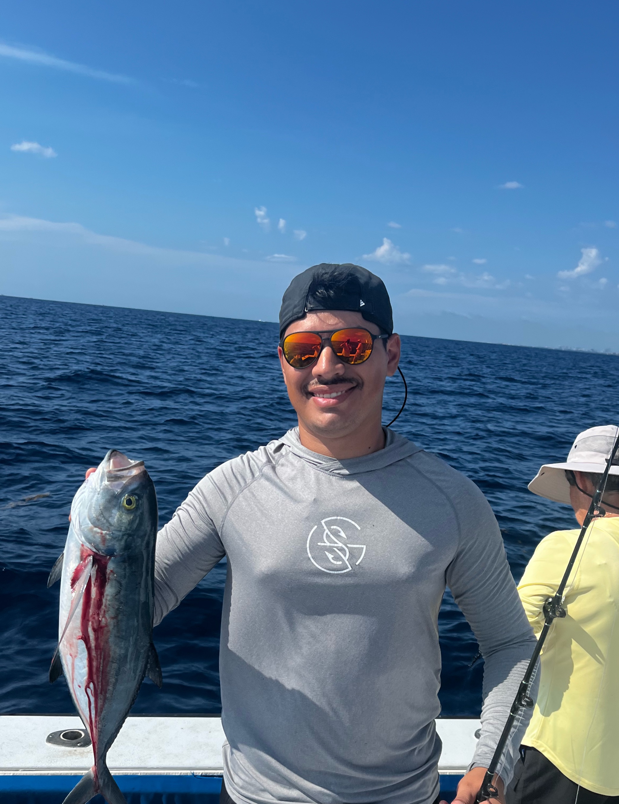 Fresh caught fish displayed on fishing boat in Riviera Beach FL waters