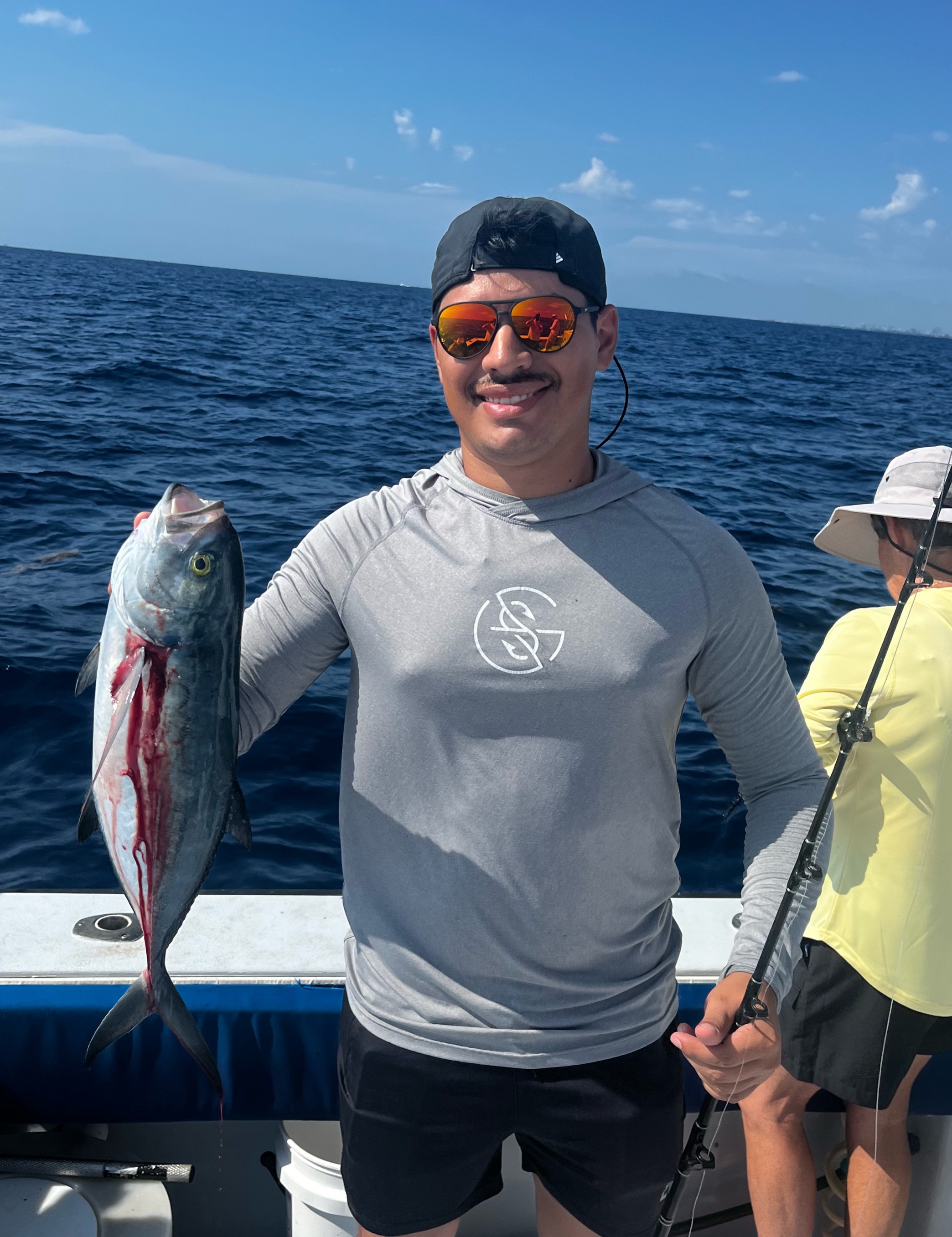 Freshly caught fish displayed on fishing charter boat in Riviera Beach FL