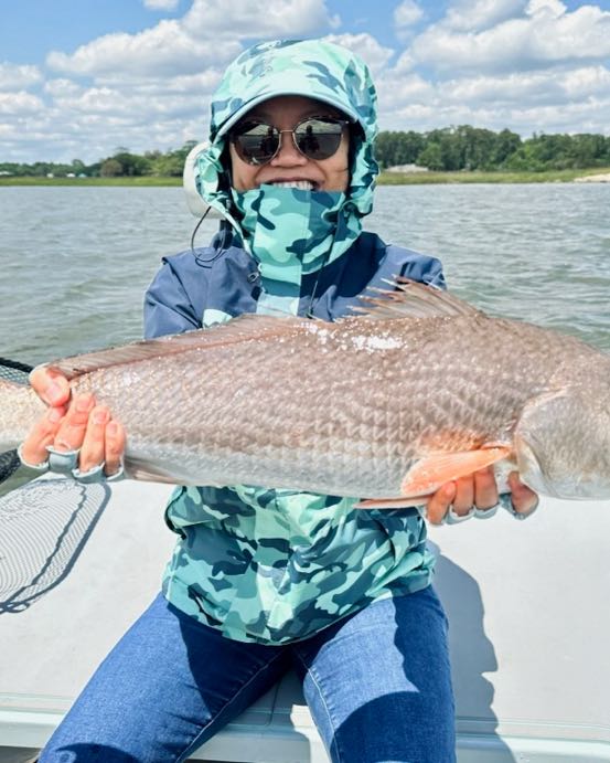 One angler fishing on Wilmington Island