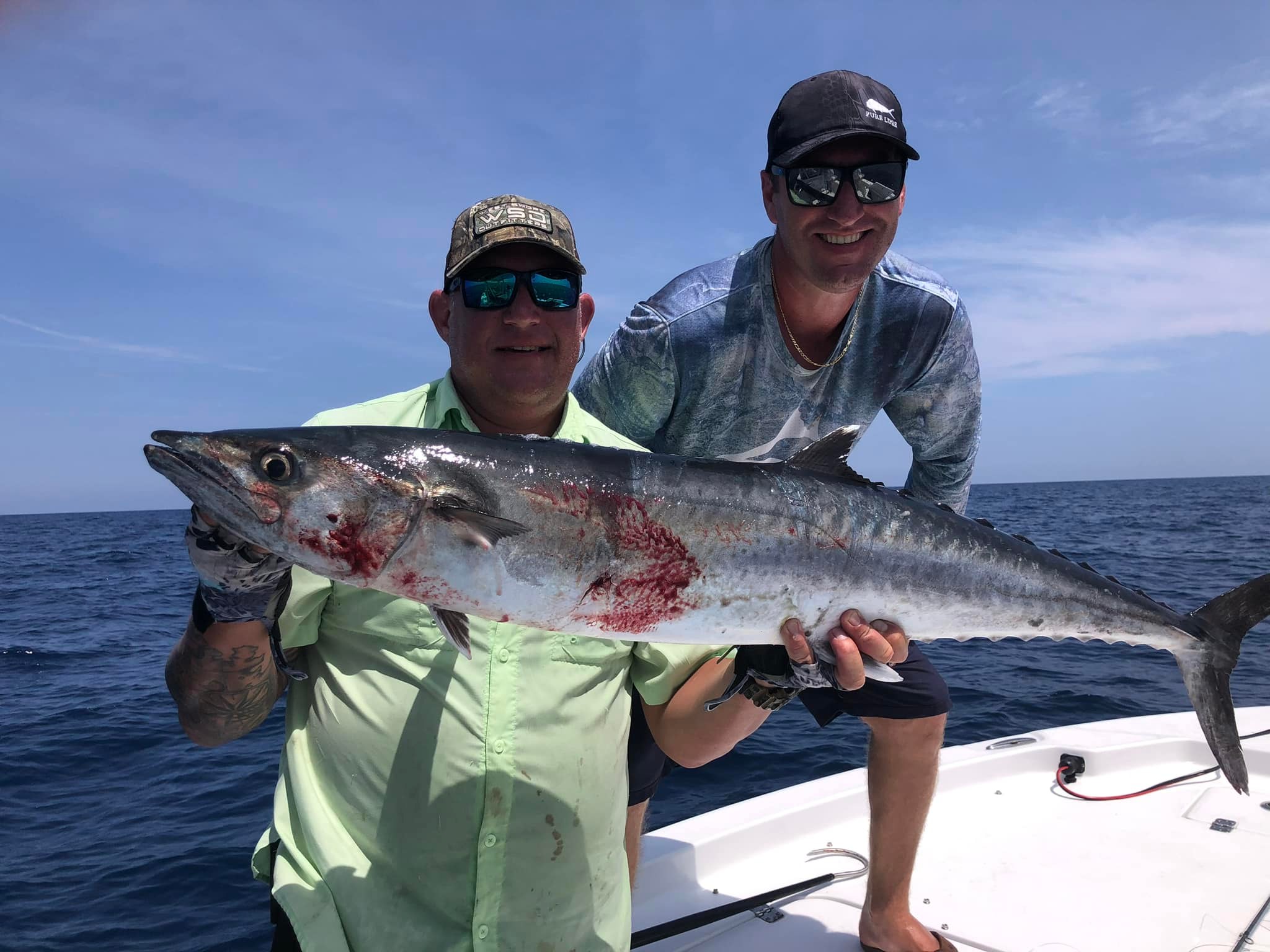 Offshore fishing charter boat at New Smyrna Beach ready for deep sea Snapper and Grouper trip