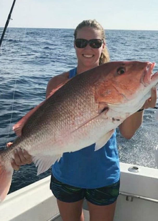 Mutton snapper fish caught while fishing in FL