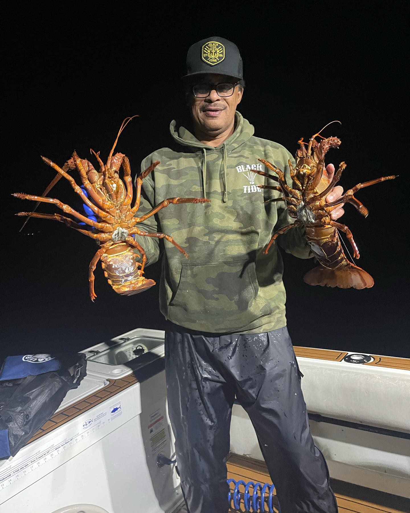 Angler with fishing rod in Long Beach