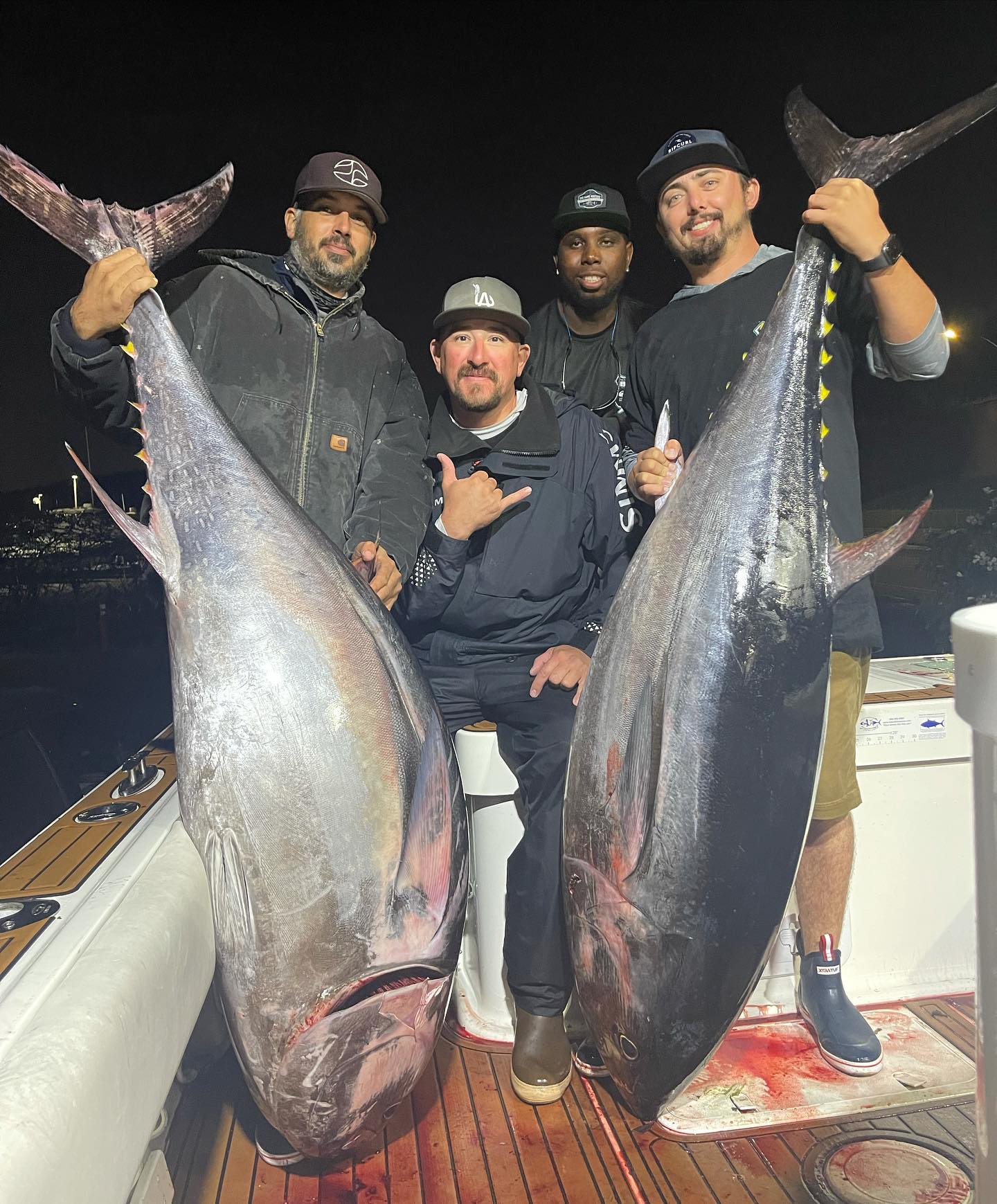 Two king mackerel fish caught in Long Beach