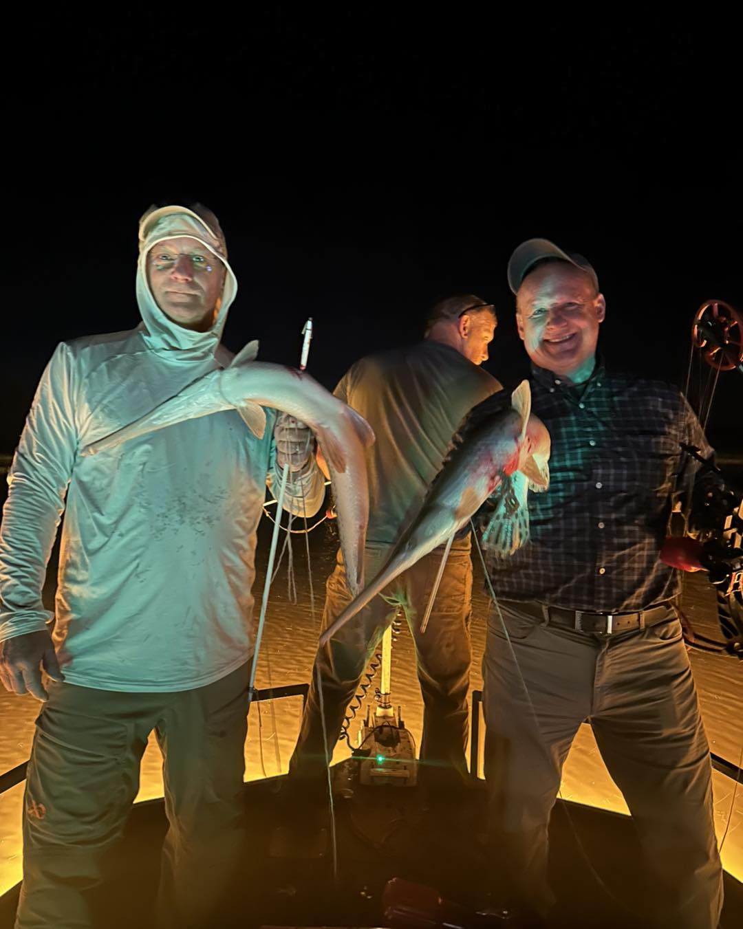 3 people fishing in Virginia