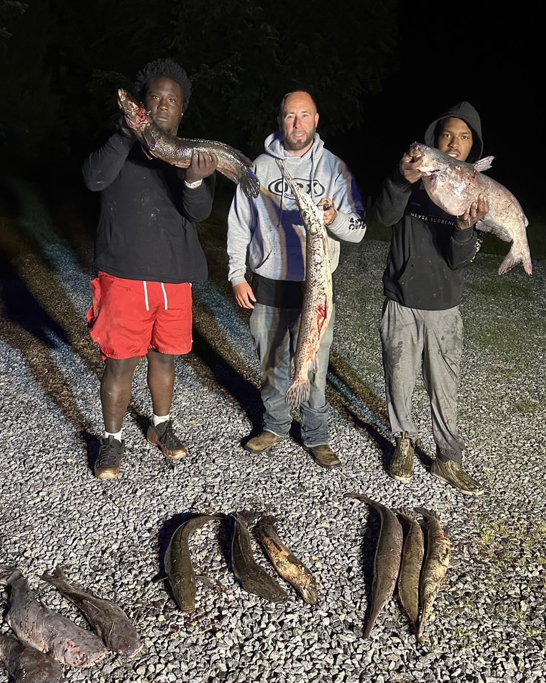 4 big fish caught while fishing in Fredericksburg