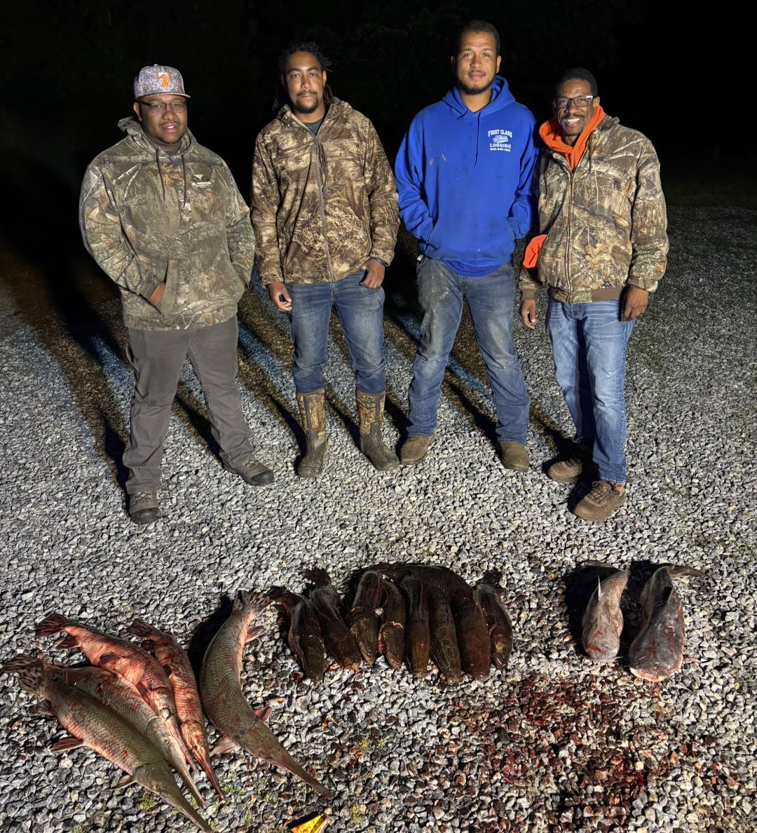 Longnose Gar, a 20-inch freshwater fish, caught in Fredericksburg