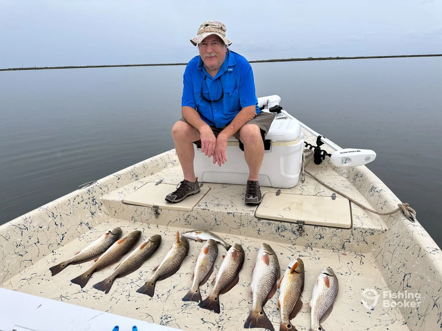 Anglers with 7 redfish in Texas