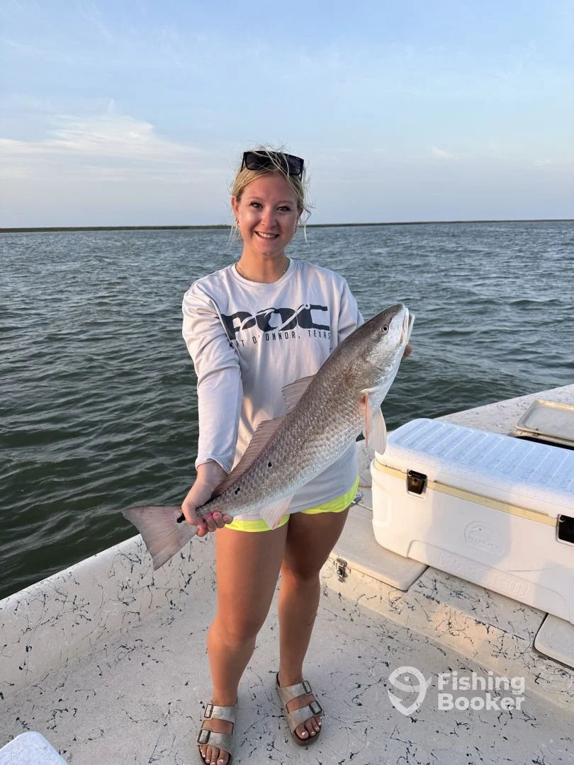 One redfish caught in Port O'Connor