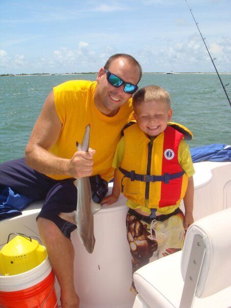 A single Atlantic Sharpnose Shark, a 9-inch fish, caught in Tarpon Springs