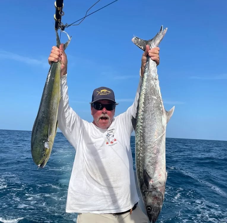 Offshore fishing boat in Sebastian FL waters targeting Mahi Mahi King Mackerel with Captain Bruce