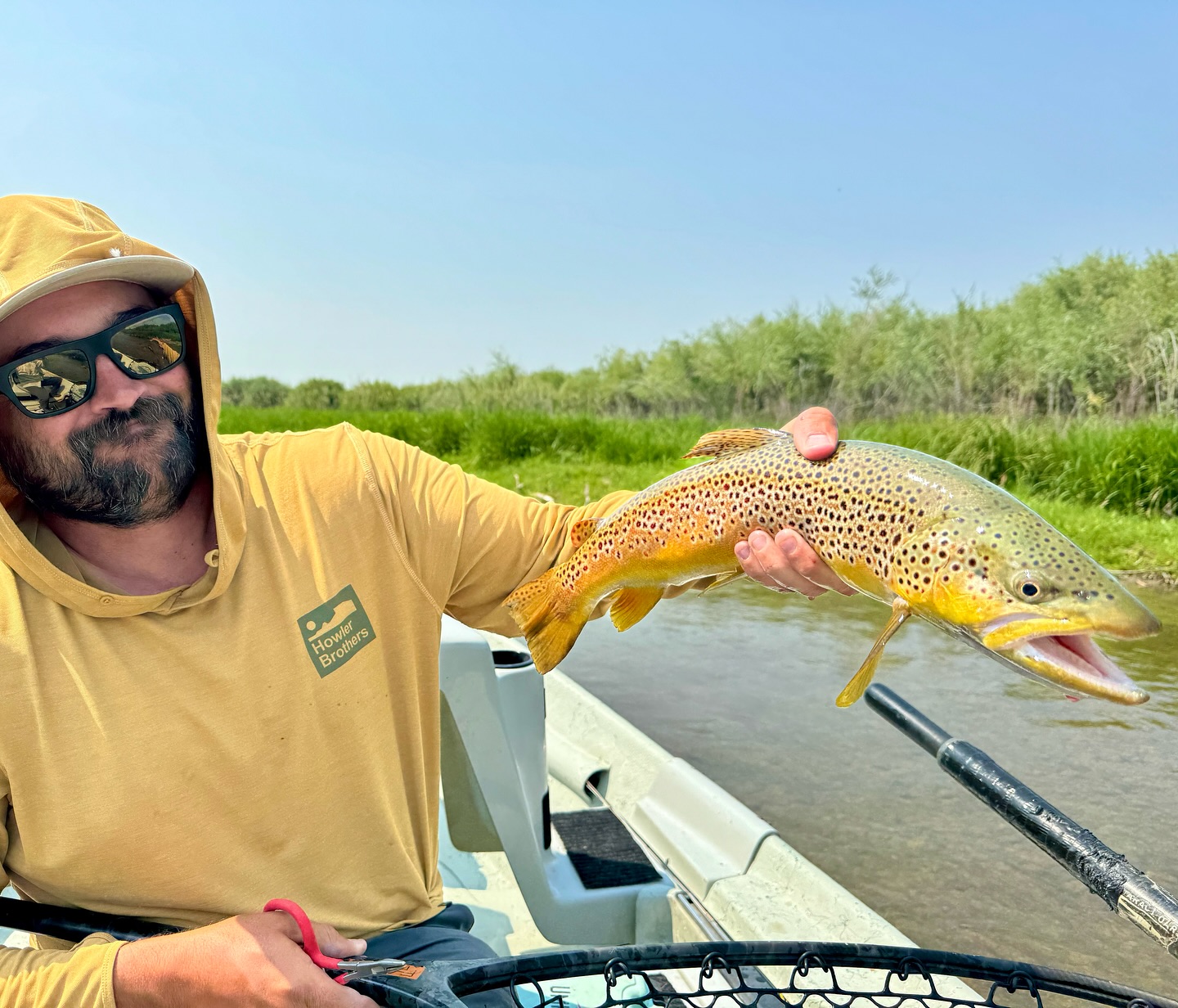One fisherman in Sheridan enjoying a fishing trip