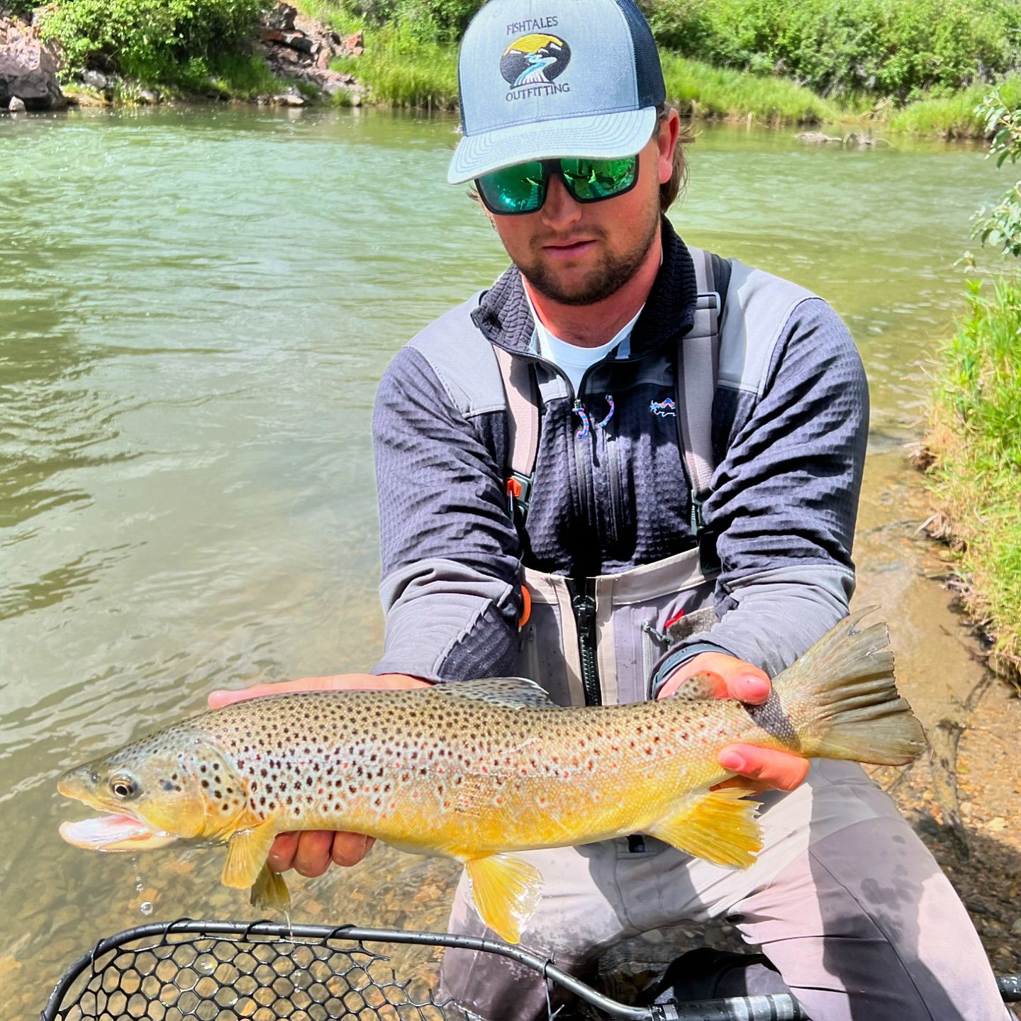 A large rainbow trout caught while fishing in Sheridan