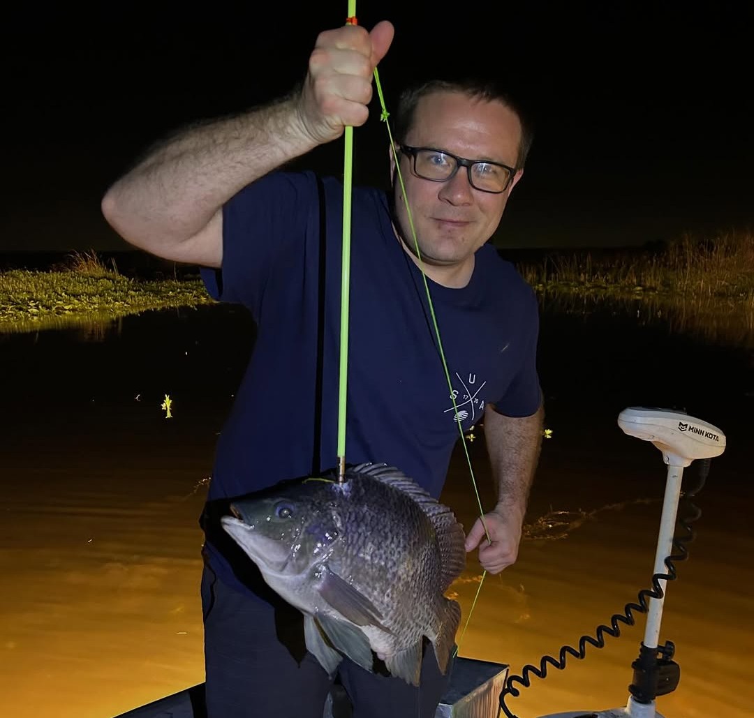 Orlando evening bowfishing trip with Captain Winston targeting gar and catfish on Florida lakes