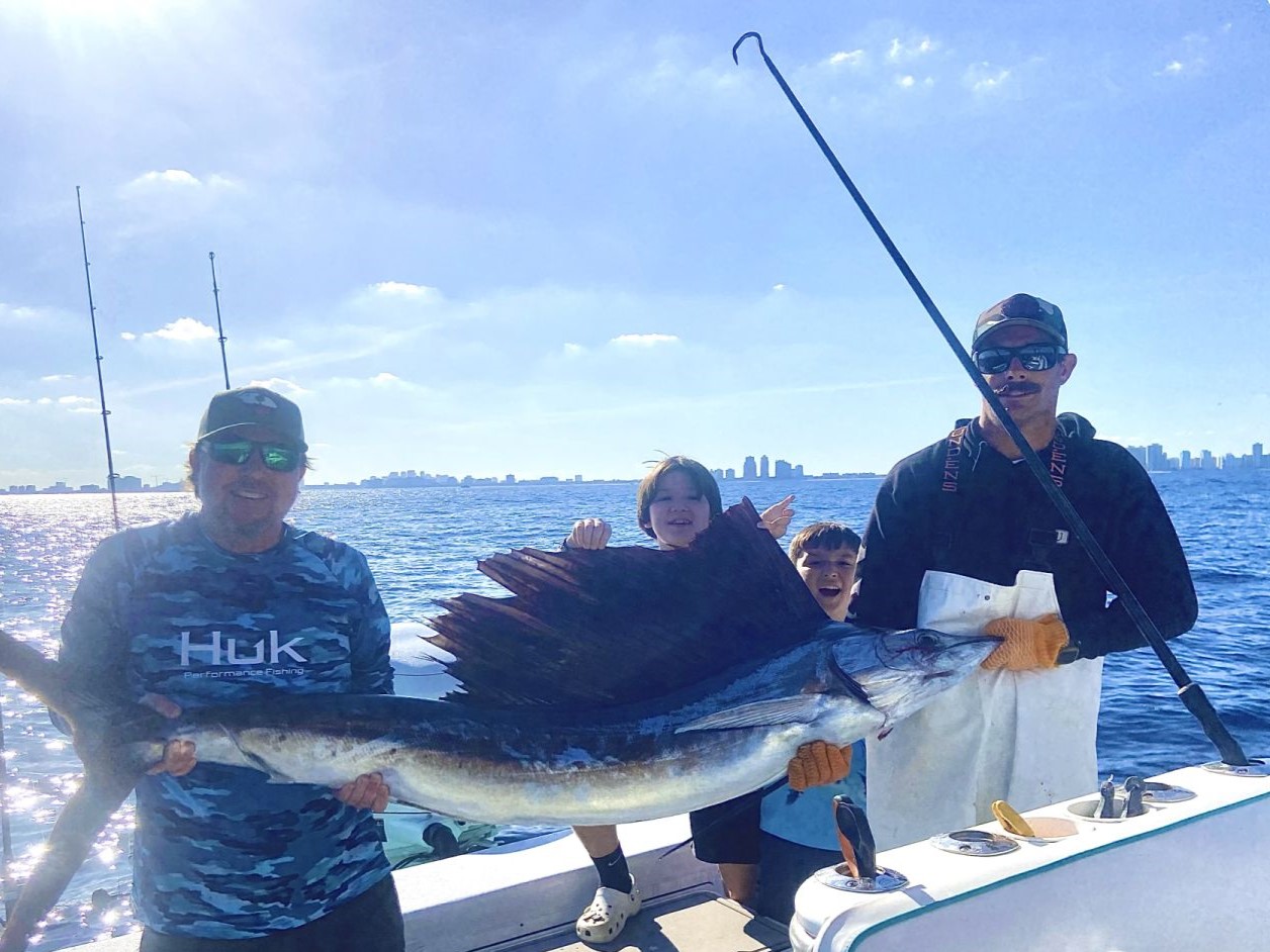 Atlantic Sailfish caught while fishing in Fort Lauderdale