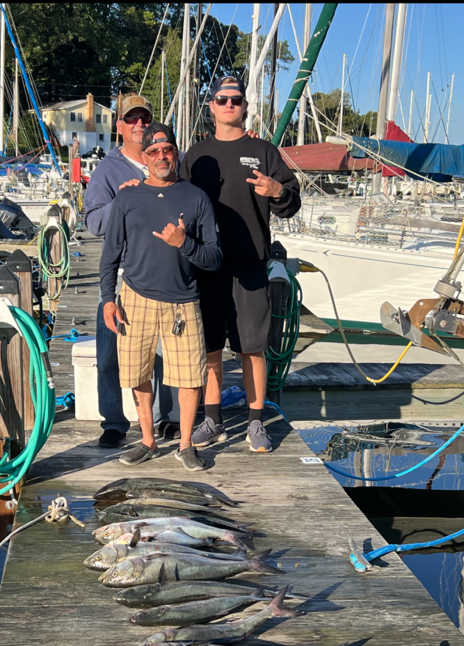 Three anglers fishing in Maryland
