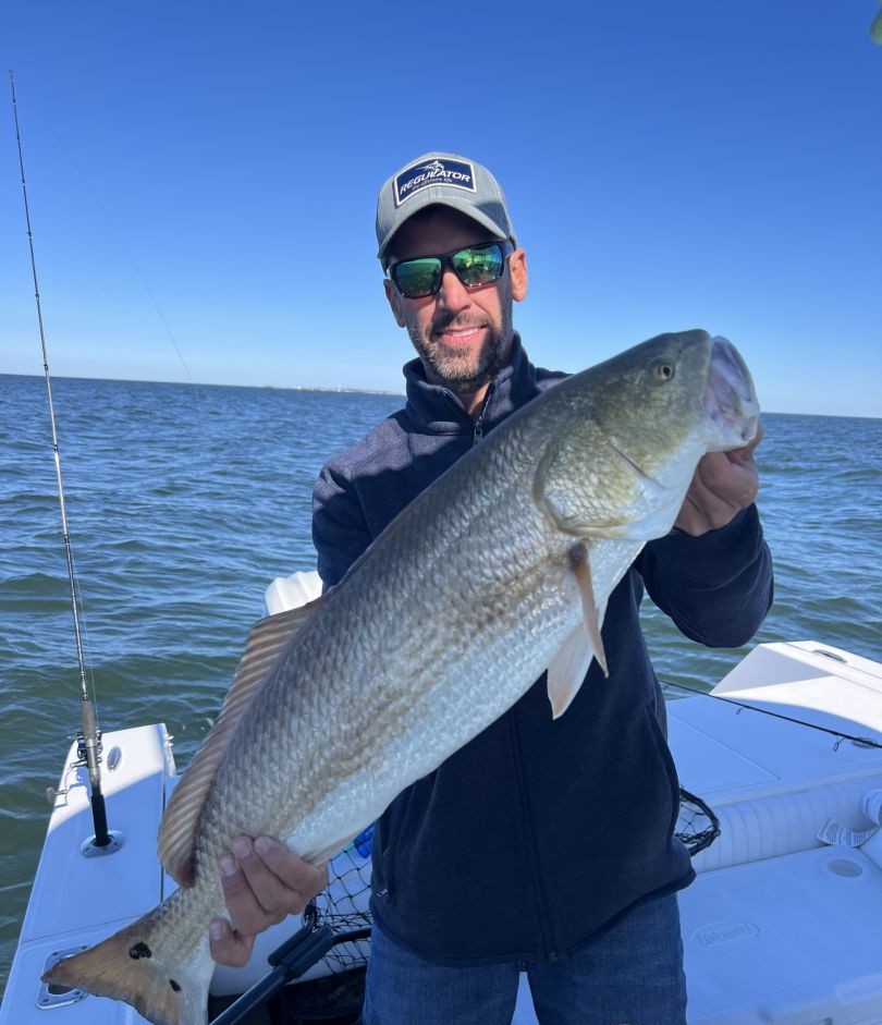 Chesapeake Bay fishing charter boat targeting Cobia, Bluefish, and Rockfish on 8-hour inshore trip