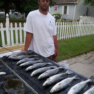 Person fishing in Manteo