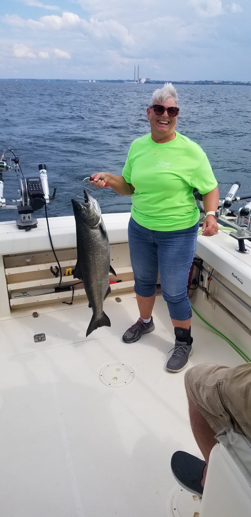 Photograph of a 23-inch pink salmon caught while fishing in Key West