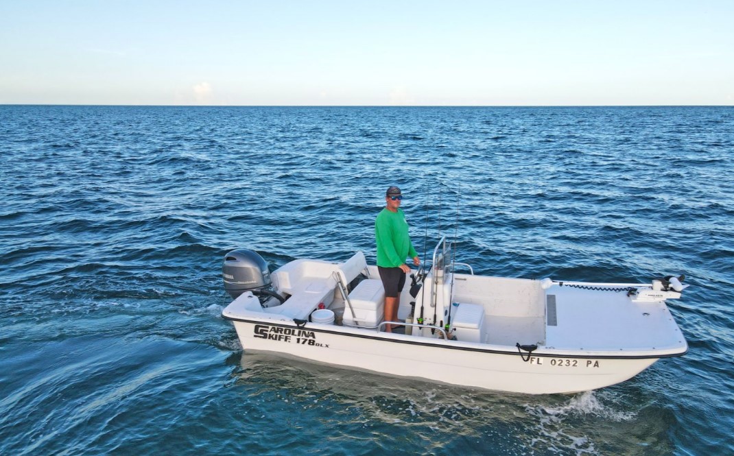 A person fishing in Fort Lauderdale