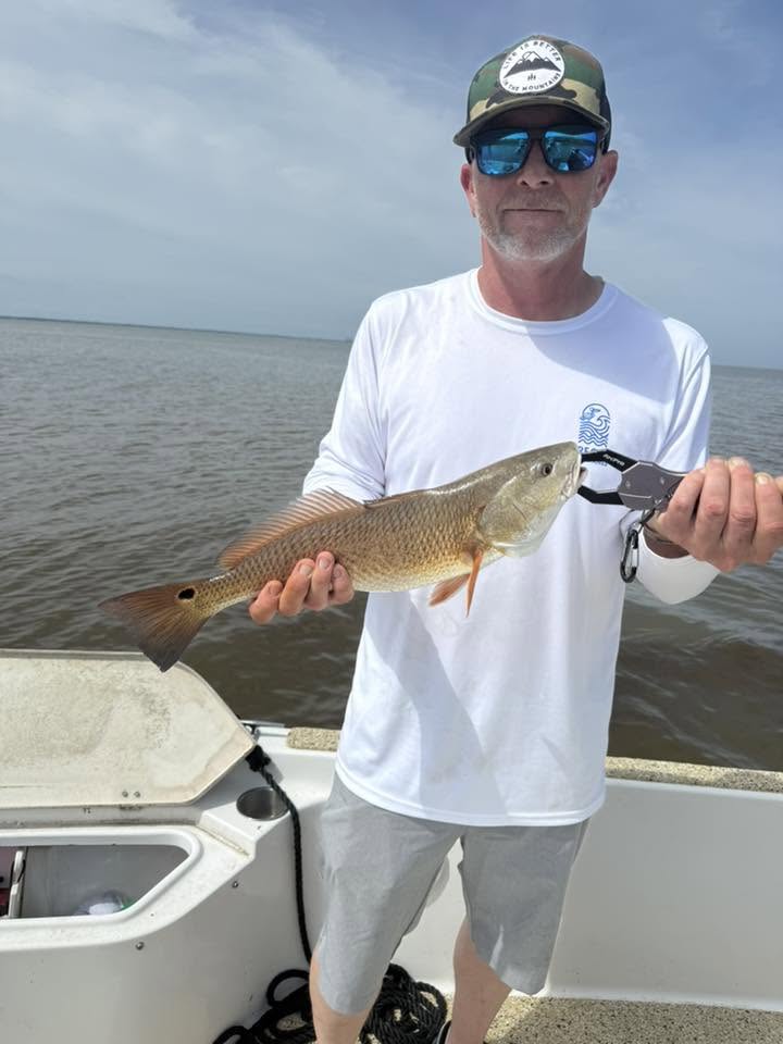 Redfish caught while fishing in Spanish Fort Alabama