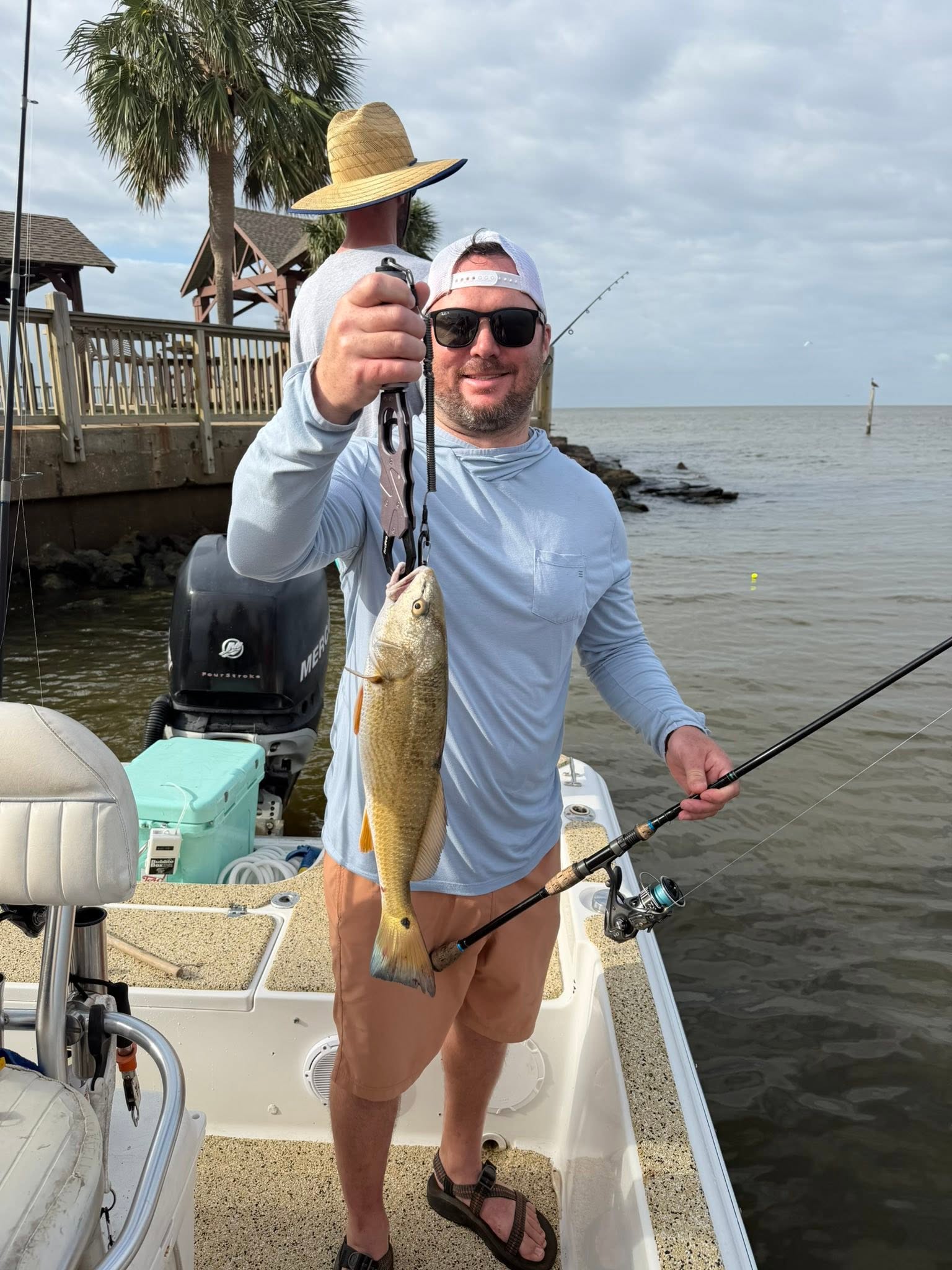 Redfish catch on fishing boat in Spanish Fort AL