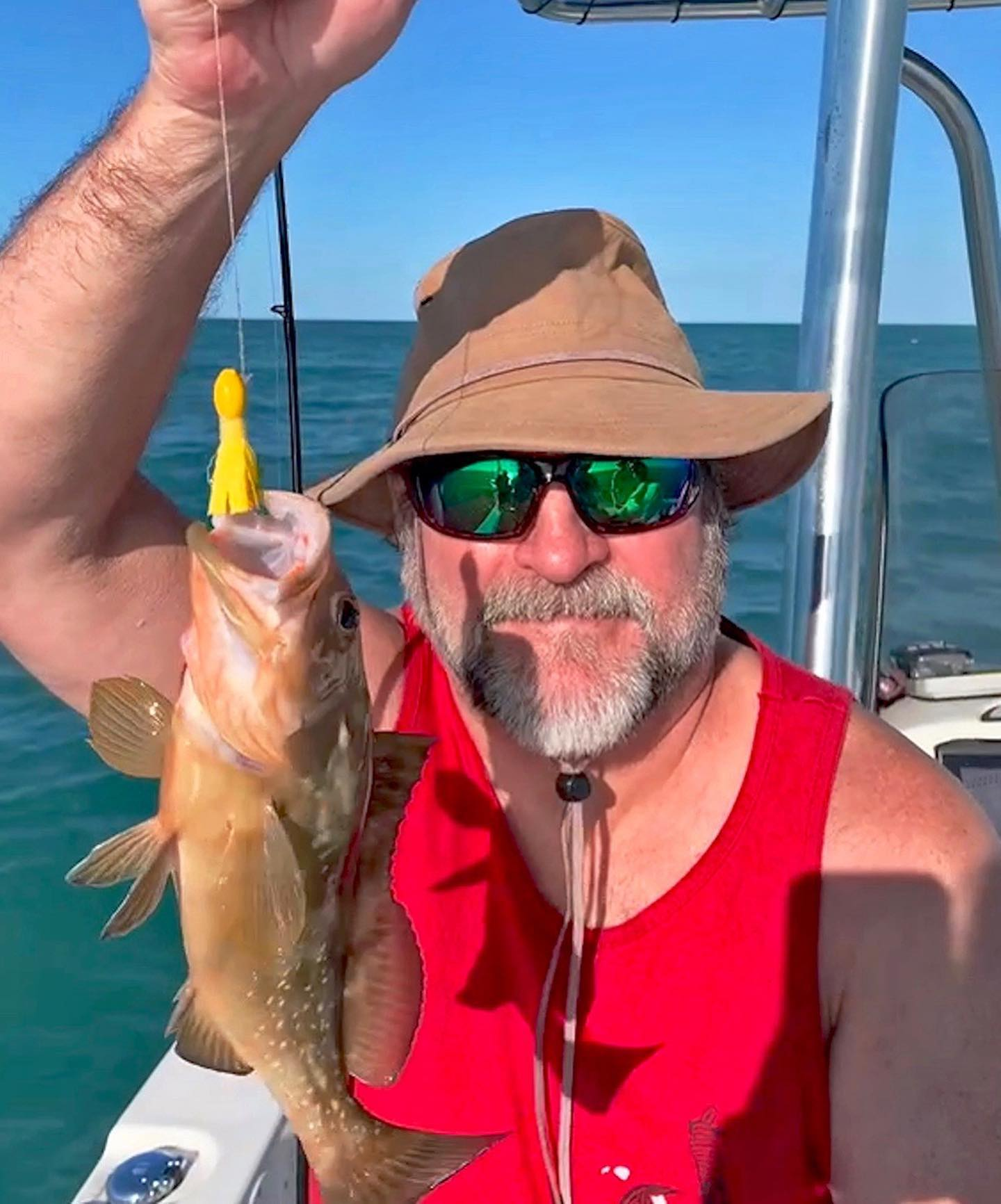 Single angler with a 12-inch catch fishing at Stock Island