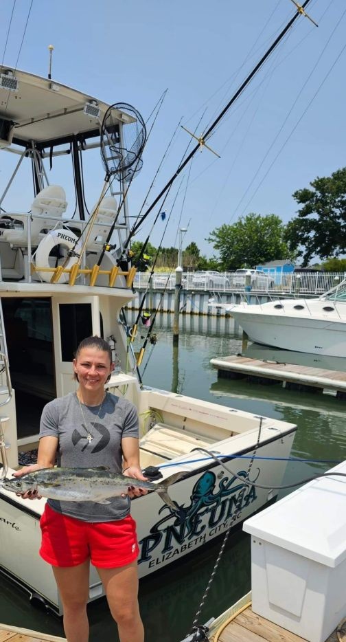 Angler with a big fish at Virginia Beach