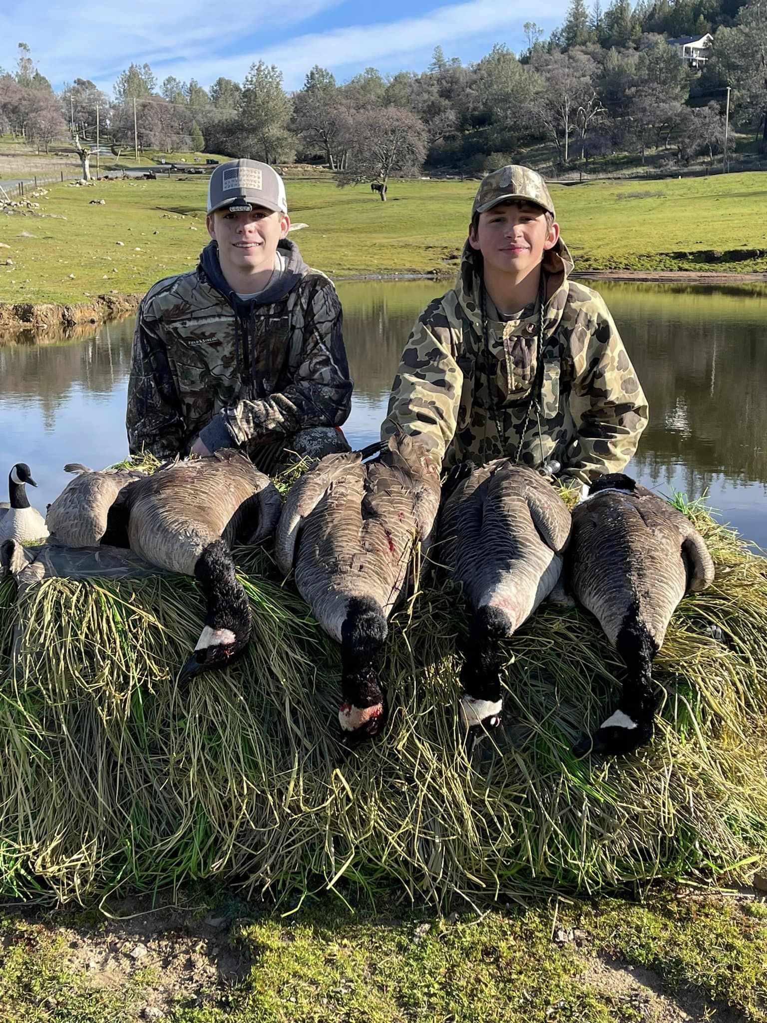 Two people enjoying a day of fishing and hunting at Penn Valley