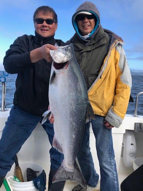 Chinook salmon catching in San Francisco