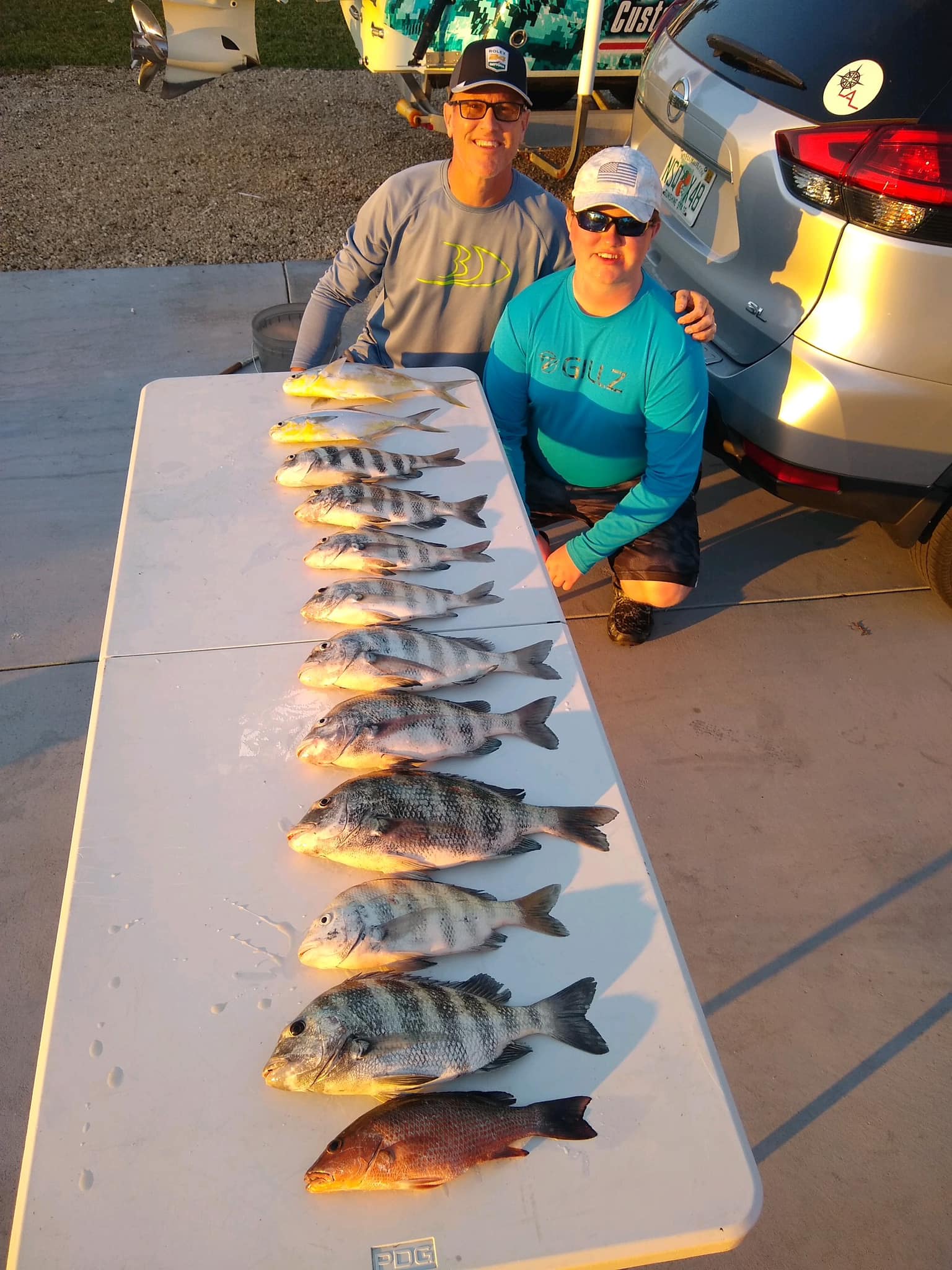 Five sheepshead, grey snapper, and sheepshead fish caught in FL