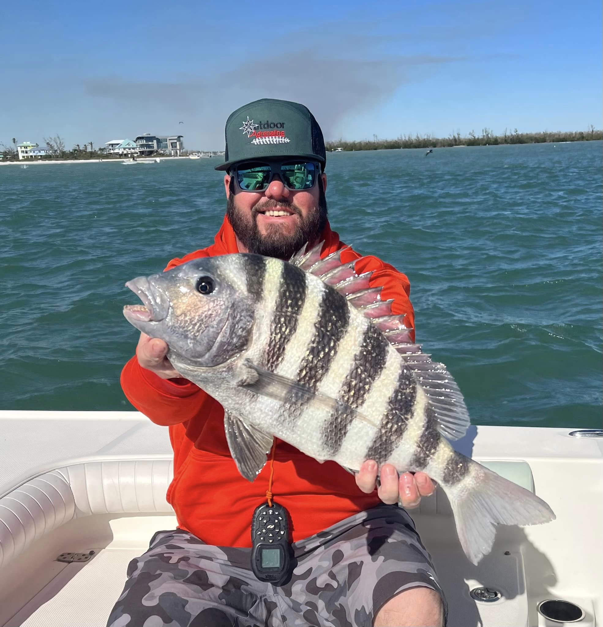 Fishing for a sheepshead fish in FL