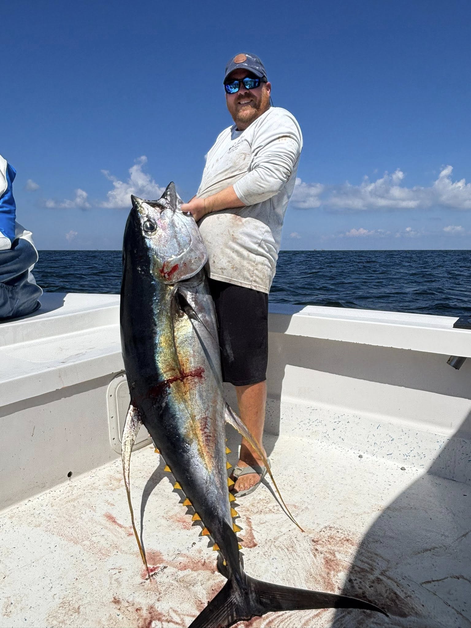 Angler catching a majestic blue marlin in LA