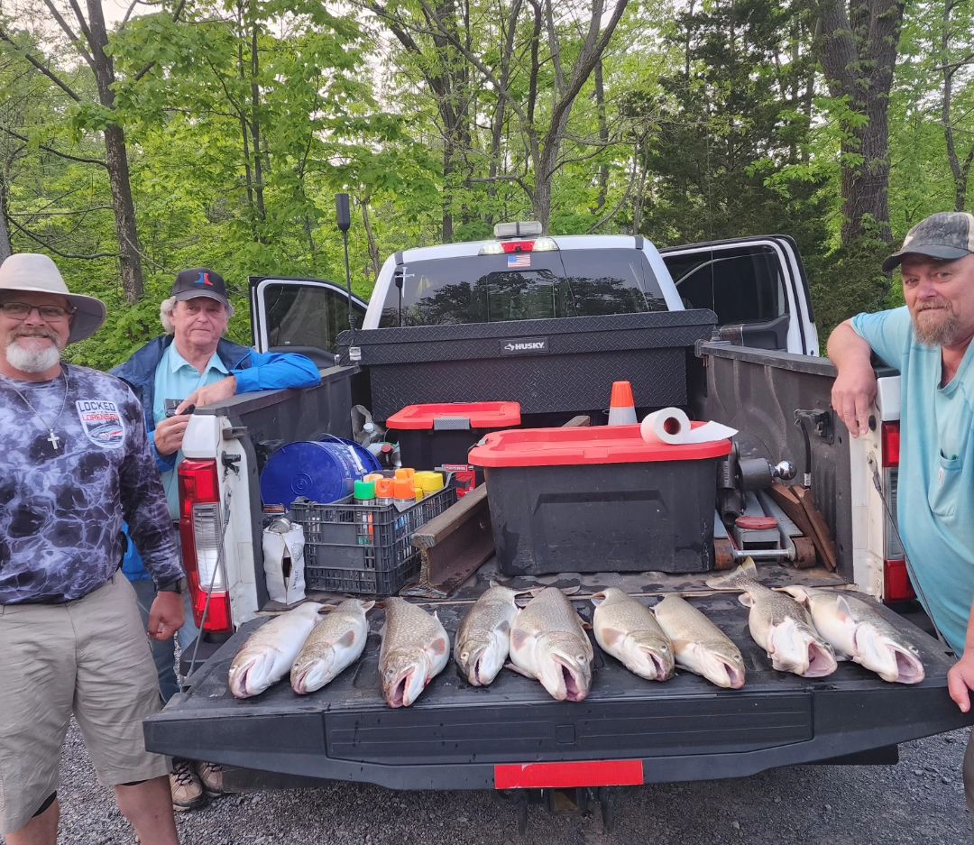 Three people fishing in Pulaski