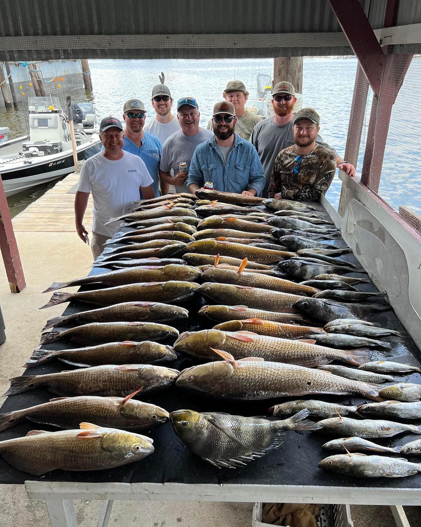 Three sheepshead and redfish caught in LA