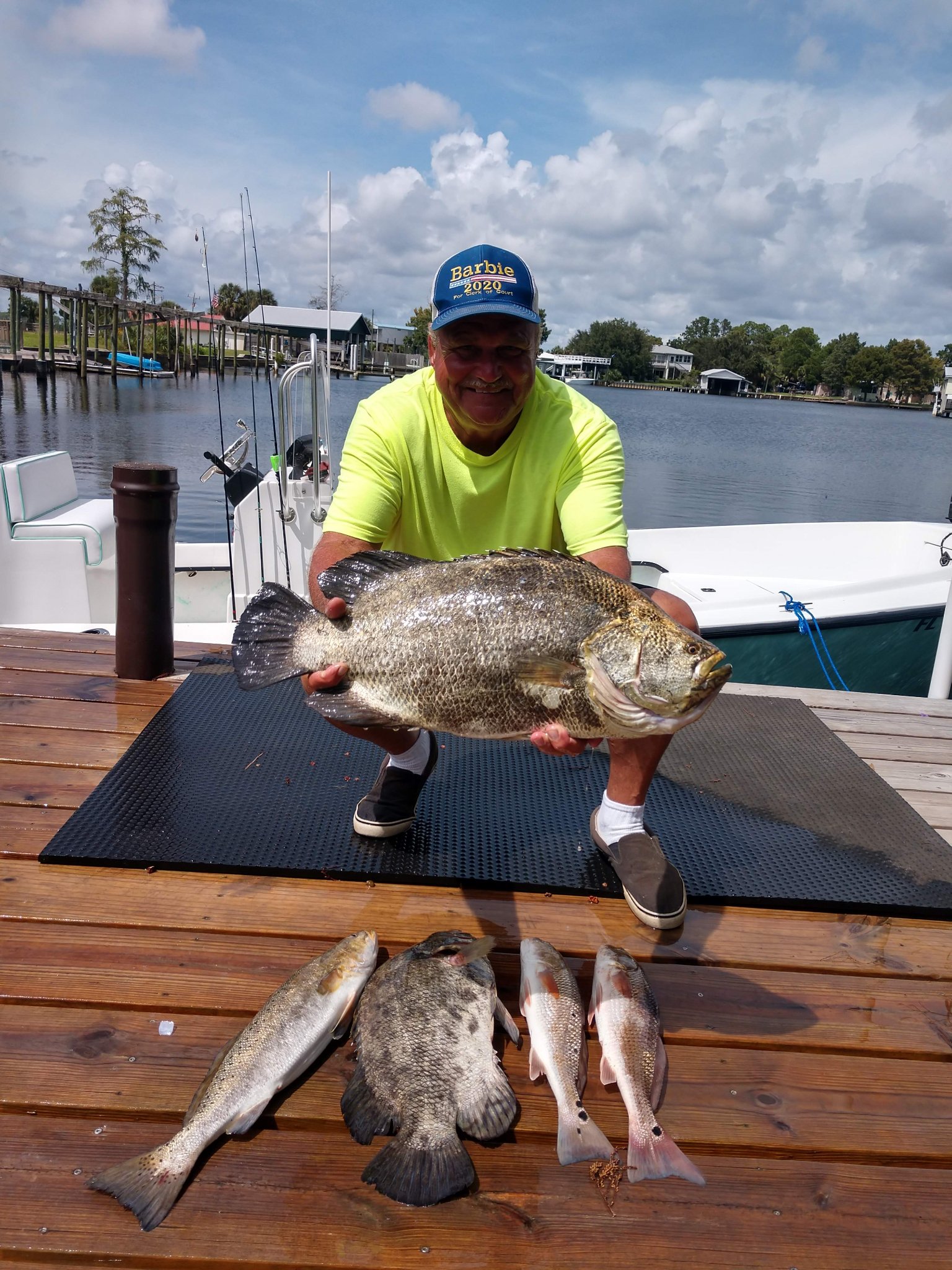 5 redfish and tripletail fish caught in FL