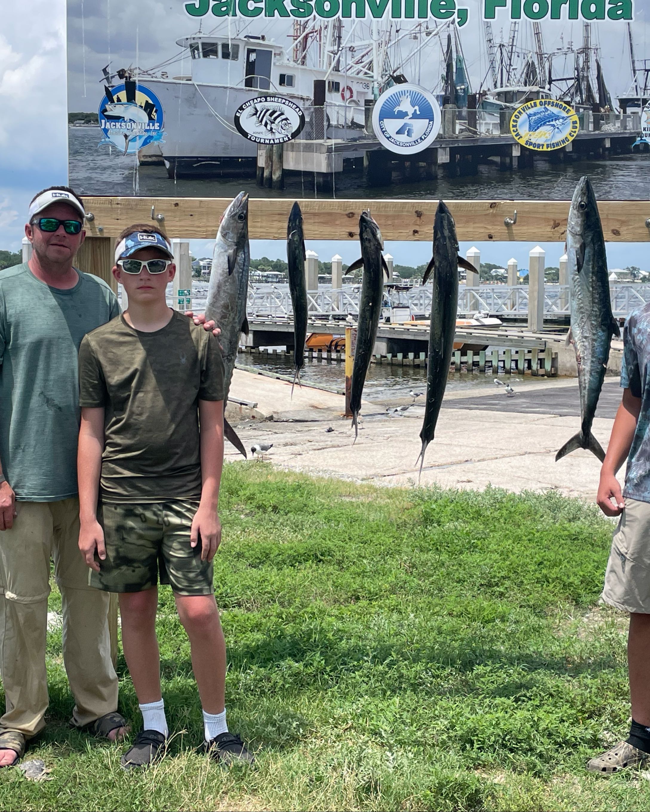 Three king mackerel, 25 inches each, caught while fishing in FL