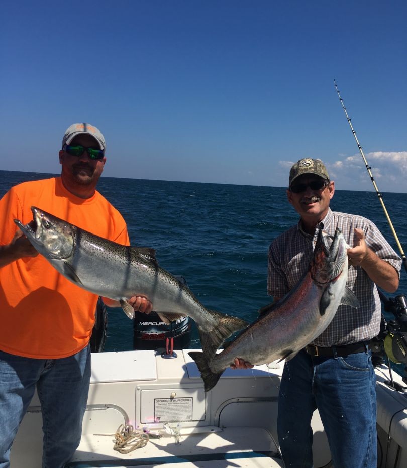 Two Chinook Salmon caught while fishing in Linwood