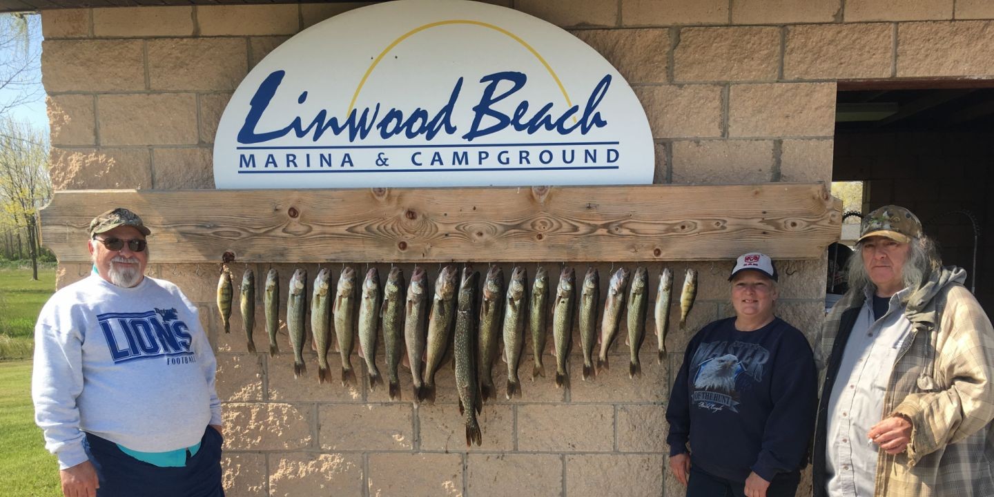 Three people enjoying a fishing trip in Linwood