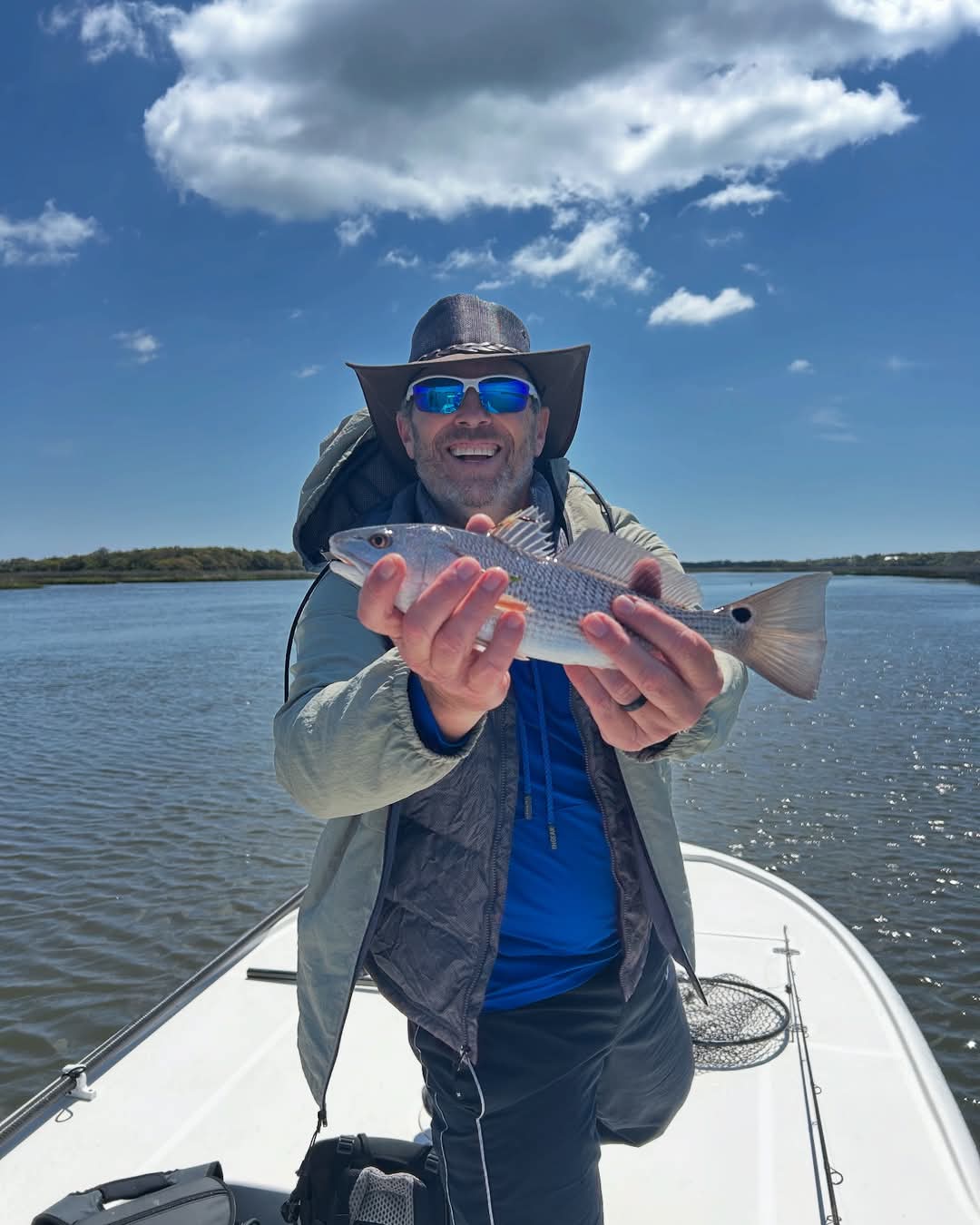 Redfish caught by two anglers at Carolina Beach