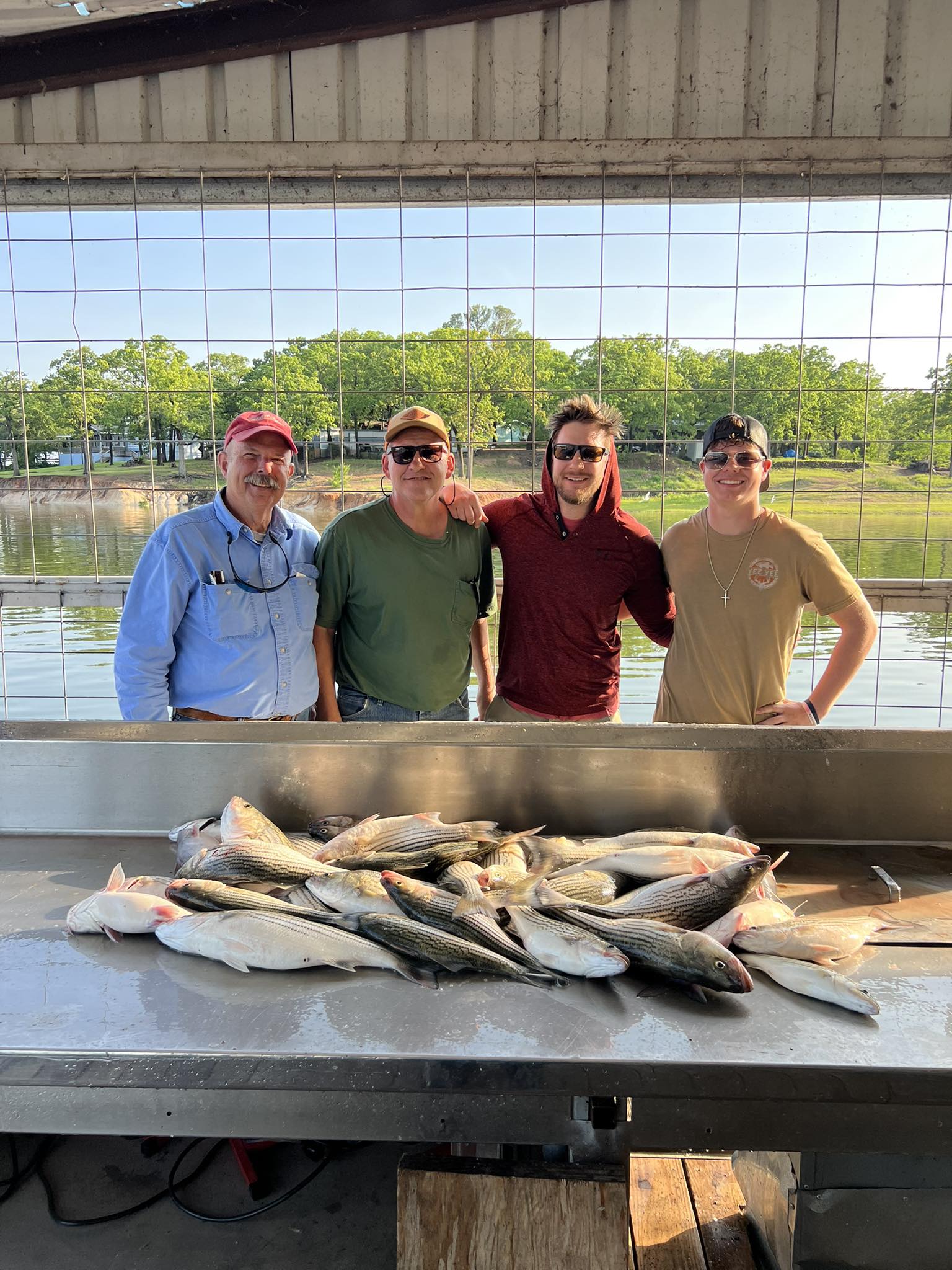Group of 4 people fishing in TX