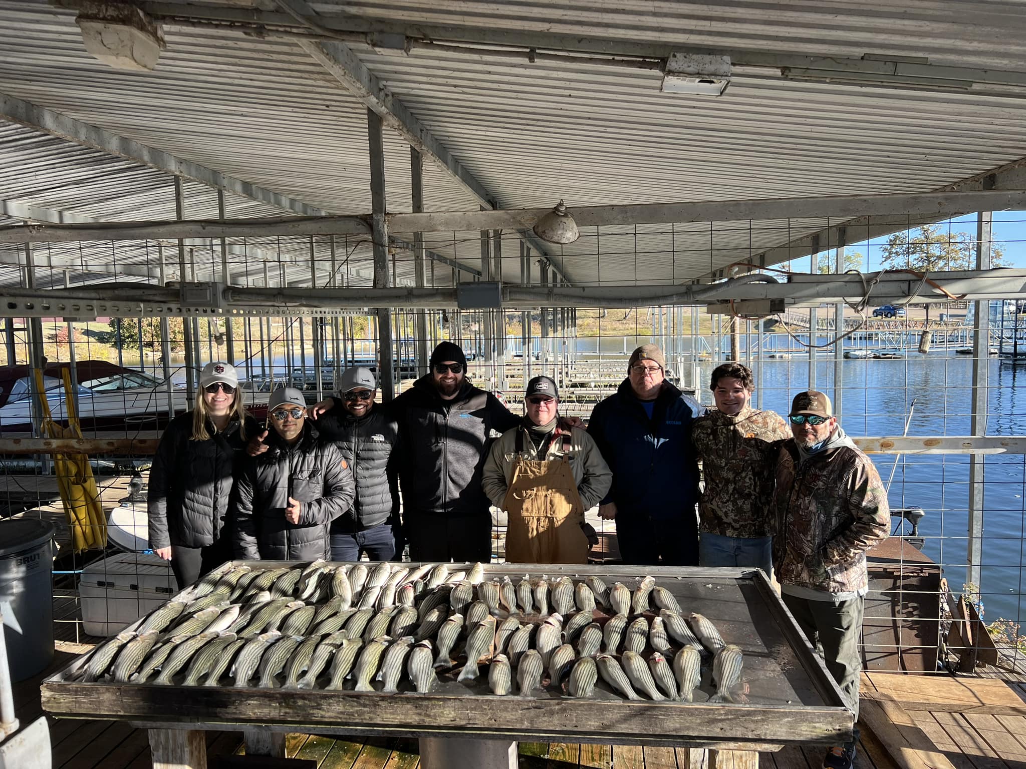 8 people fishing in Texas