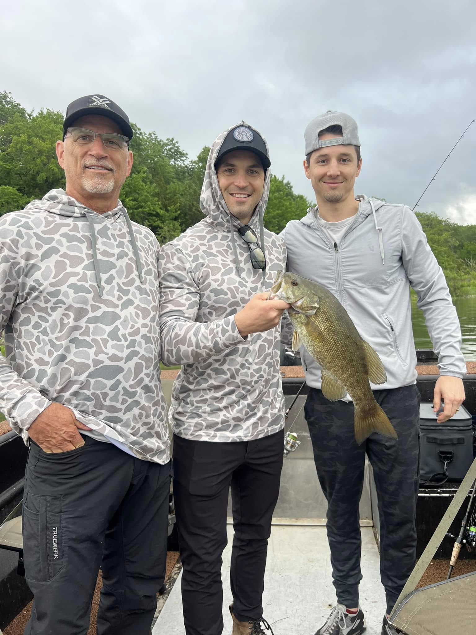 Smallmouth bass caught while fishing in TX