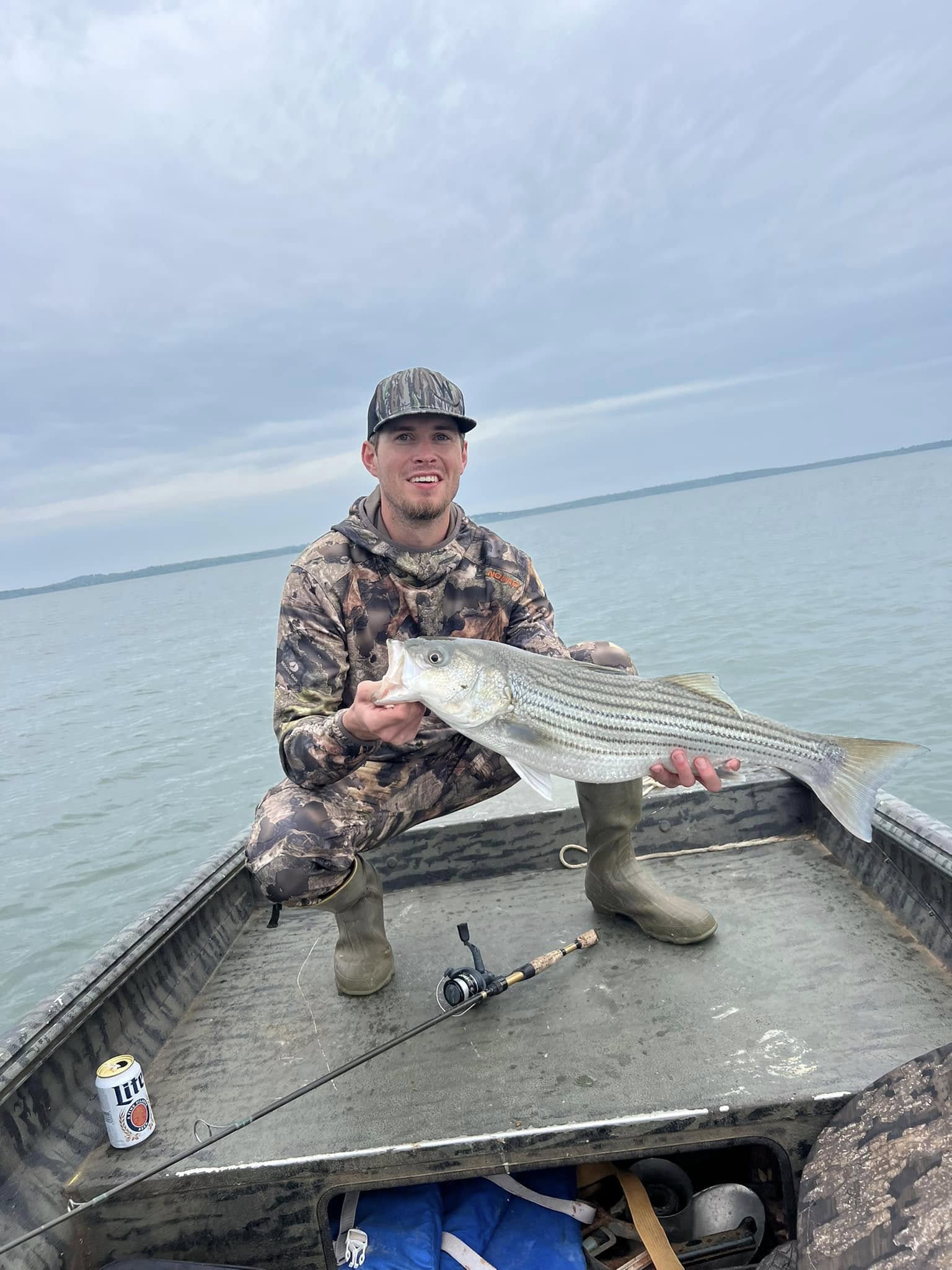 Striped bass caught by angler in Pottsboro