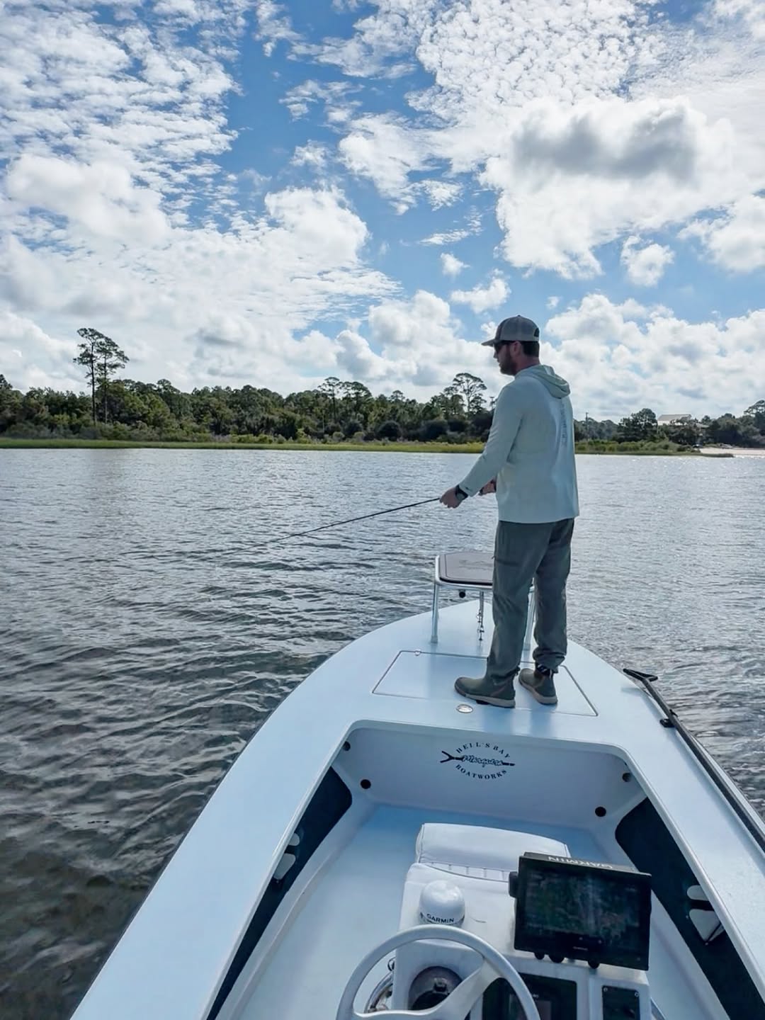 Angler fishing in Ms