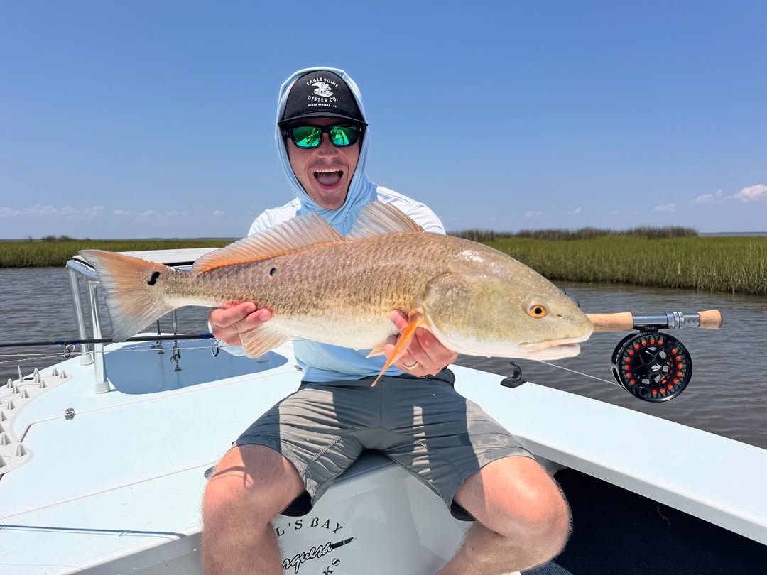 One redfish caught while fishing in Ms