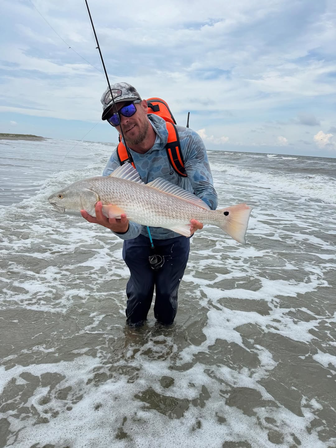 Redfish caught in the ocean at Ocean Springs