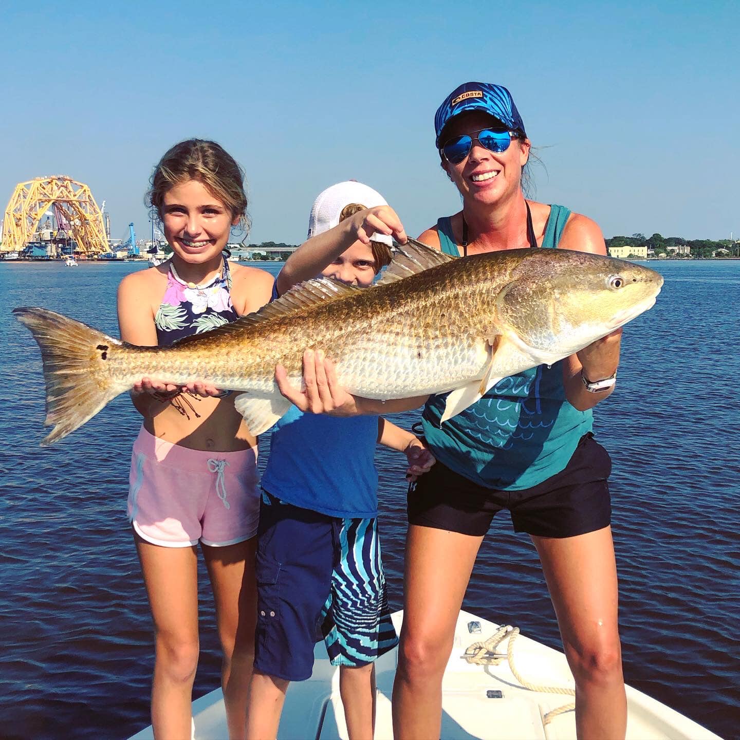 Redfish measuring 42 inches caught at Fernandina Beach