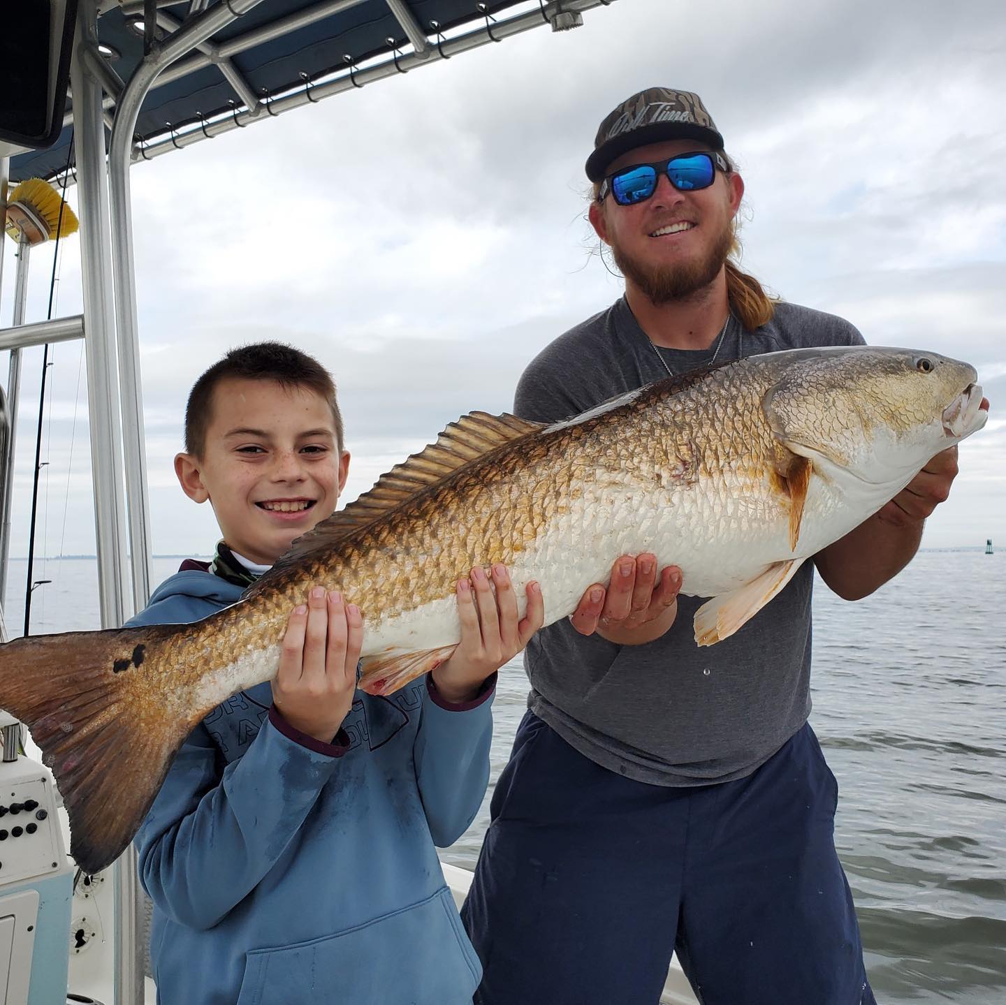 Redfish caught during fishing trip in Fernandina Beach