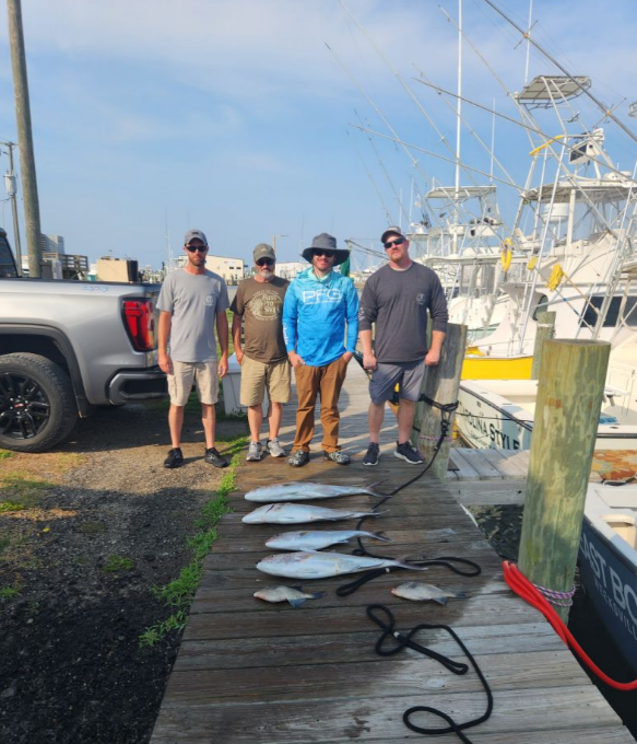 Four anglers fishing in Wanchese