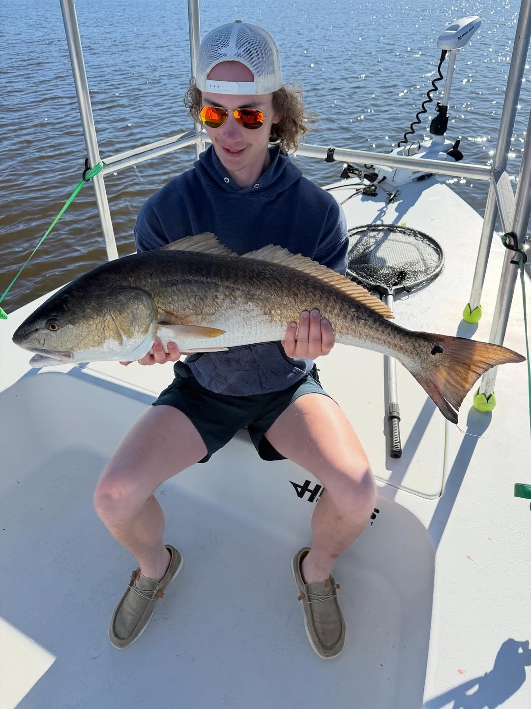 Redfish caught on fishing boat in Cedar Point NC waters